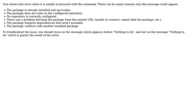 Unix & Linux: When 'Error: Nothing to do' error occur in install through yum? (3 Solutions!!) смотреть онлайн
