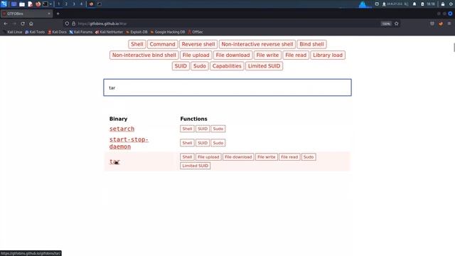 Privilege Escalation through SUID permission of /bin/tar смотреть онлайн