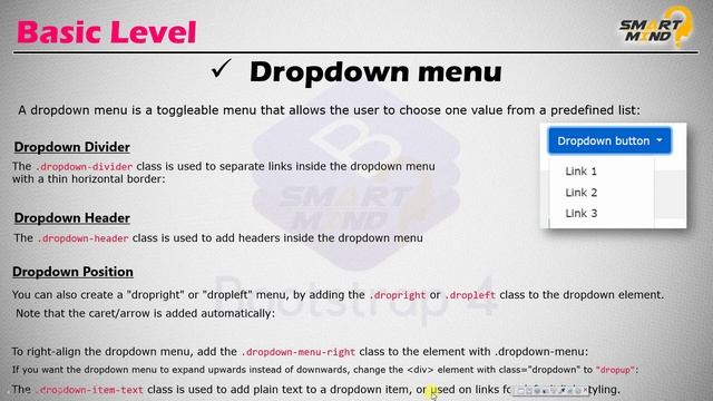 How to create dropdown menu with bootstrap for beginners in hindi by smart mind #21 смотреть онлайн