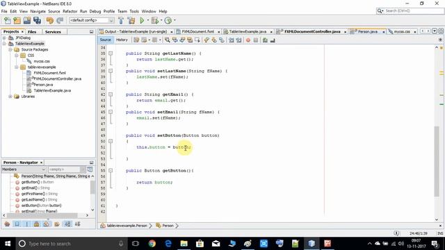 JavaFX TableView Example | Adding Button in TableView Cell смотреть онлайн