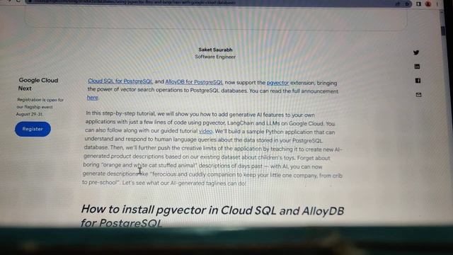 Building AI powered apps on Google Cloud databases using pgvector смотреть онлайн