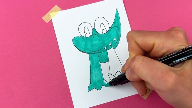 Simple Drawing Tutorial with Cyan from Rainbow Friends by Popular Game Roblox смотреть онлайн