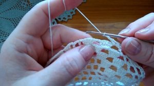 Овальная салфетка крючком . Схема . Подробный МК . 2 часть .