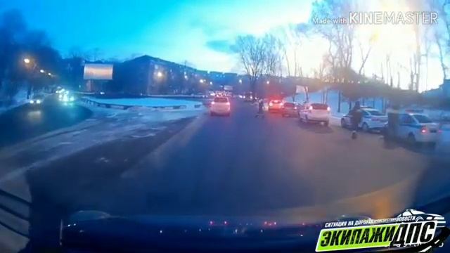 «Гаишники были в недоумении»: инцидент на трассе попал на видео смотреть онлайн