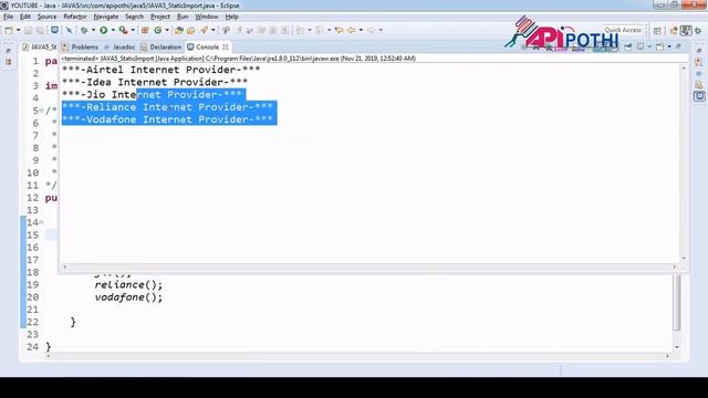 6. JAVA5 Features " Static Import " || API POTHI || JAVA 5 смотреть онлайн