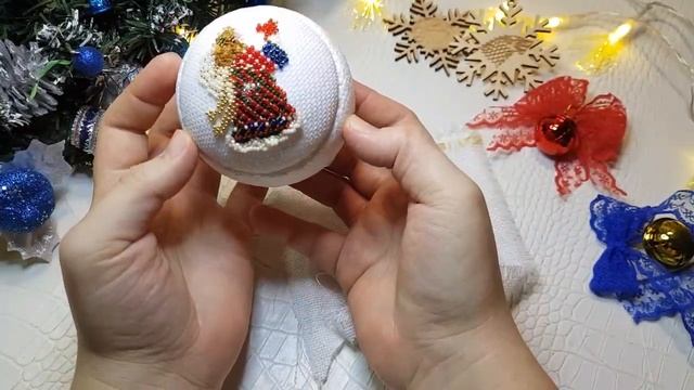 DIY / Пенопластовый шарик + вышивка = новогодняя игрушка смотреть онлайн
