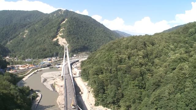 Вантовый мост - первый на Юге России (Сочи, Олимпстрой)