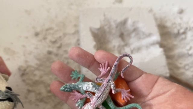 Играем в раскопки древние ящерицы сразу 4 штуки! И 1 водяной пистолет) смотреть онлайн