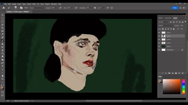 Partial Process Photoshop - Rachael Blade Runner смотреть онлайн