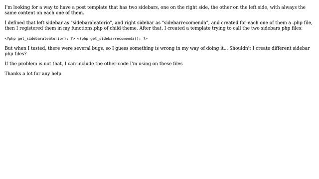 Wordpress: How to create a post template with two sidebars? смотреть онлайн