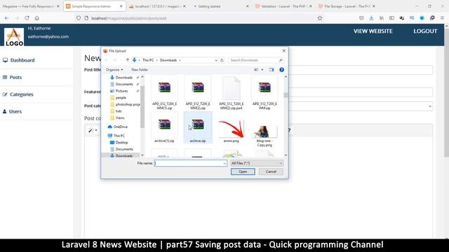 #57 Laravel 8 News Website | Saving post data | Quick programming tutorial смотреть онлайн