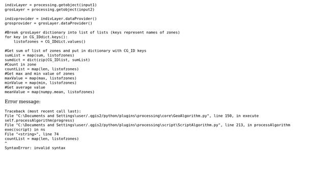 GIS: Python Built-in Map and Zip function in QGIS 2.0 Processing Script--syntax error смотреть онлайн