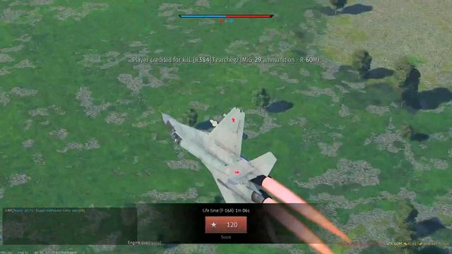 🔴 F-16 Vs Mig-29 Dogfight 🛦 🔴 in Ground Battles - War Thunder SIM - смотреть онлайн