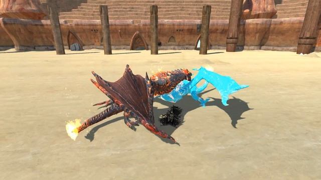 FIRE AND ICE WAR | LAVA DRAGON VS ICE DRAGON - Animal Revolt Battle Simulator смотреть онлайн
