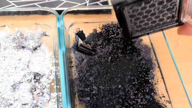 Holo vs Black - Mixing Makeup Eyeshadow Into Slime ASMR смотреть онлайн
