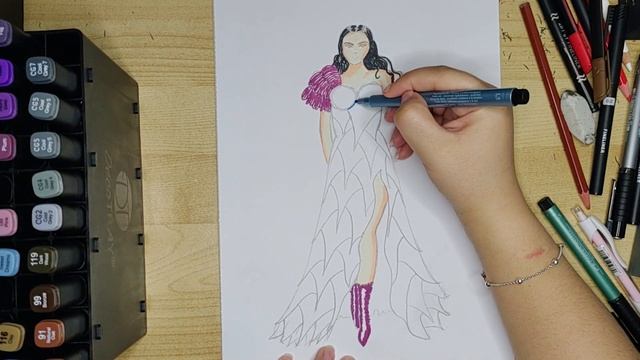 VINTAGE DIOR ELEGANT DRESS. HOW TO DRAW SPEED VIDEO Illustration for Beginners #illustration смотреть онлайн