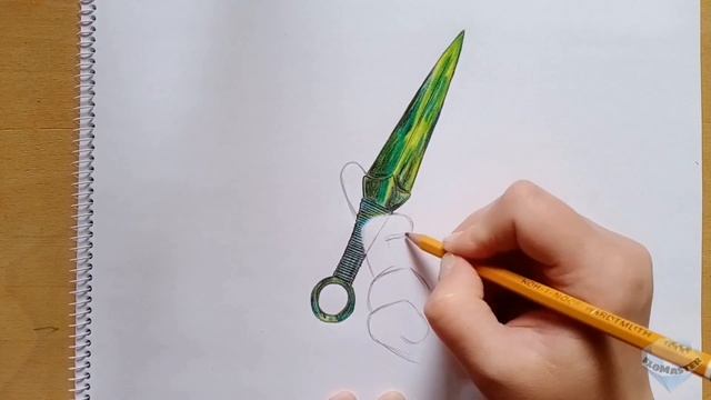 Рисую нож KUNAI "POISON" из СТАНДОФФ2 || how to draw a knife KUNAI "POISON" from STANDOFF2 смотреть онлайн
