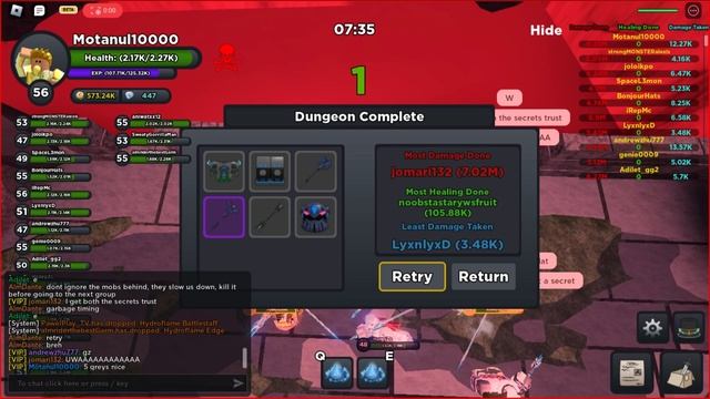 All drops from lvl 56 to 57 ! Roblox Fabled Legacy смотреть онлайн