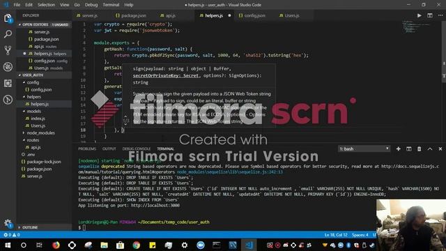 User authentication with JSON Web Tokens смотреть онлайн