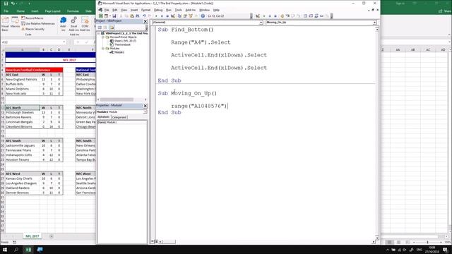Excel VBA Online Course - 2.2.1 The End Property смотреть онлайн