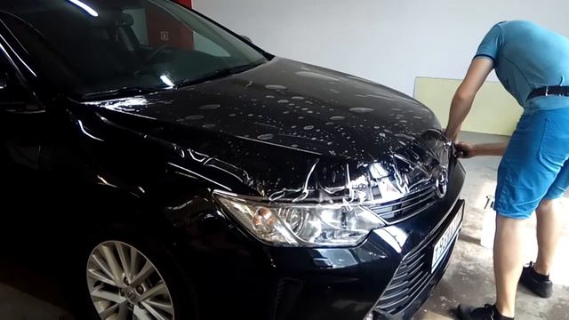 Оклейка капота Тойота Камри в студии Николая Ильина