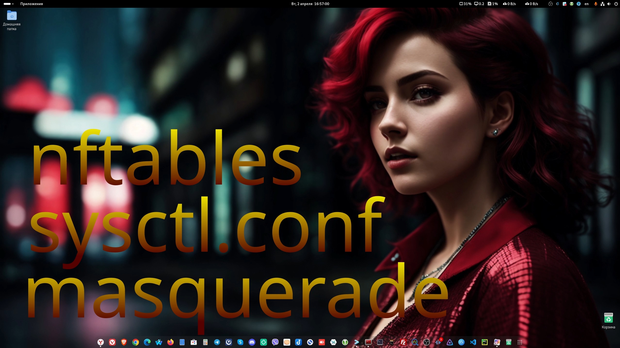 nftables часть 4 - Настройка ядра и как быстро раздать интернет.