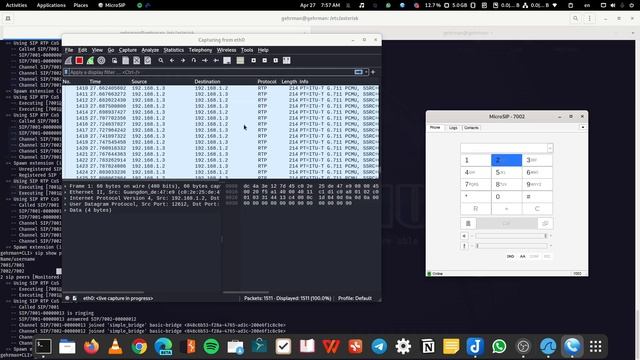 VOIP - Hacking Phone calls SIP + RTP packet capturing using Wireshark смотреть онлайн