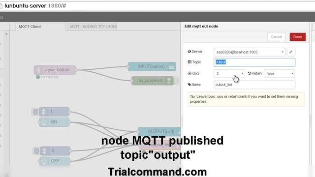 ESP8266 MQTT Client Node-RED Mosquitto - TrialCommand.com смотреть онлайн
