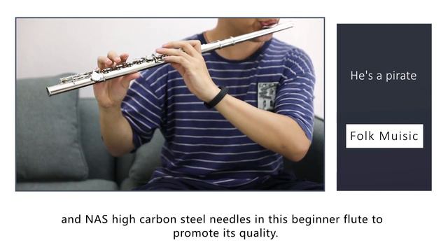 Eastar EFL-1 Closed Hole C Flutes 16 Key Nickel Beginner Flute Set With Carrying Case.