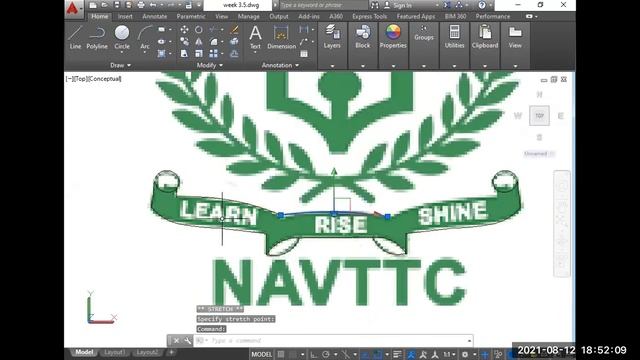 How make navttc logo in AutoCAD смотреть онлайн