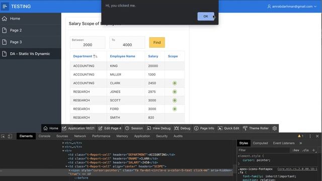 Oracle APEX - Dynamic vs Static Event Scopes смотреть онлайн