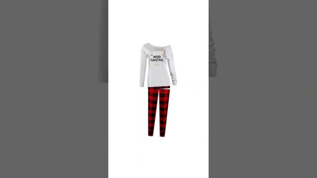 Christmas Plaid Printed Pajamas And Home Service Suits www.adksfashion.com смотреть онлайн