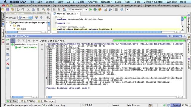 Lightening Demo: JPA EntityManager injection and usage смотреть онлайн
