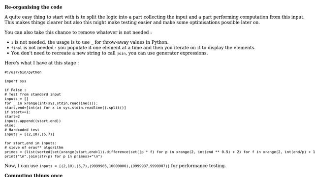 Code Review: Prime generator program SPOJ time limit exceed (2 Solutions!!) смотреть онлайн