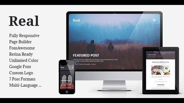 REAL - Responsive Blog WordPress Theme | Themeforest Website Templates and Themes смотреть онлайн