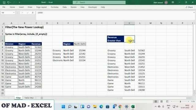 Excel Lookup to Return Multiple Values with FILTER Function 2021 | Filter Function in Excel 2021 смотреть онлайн