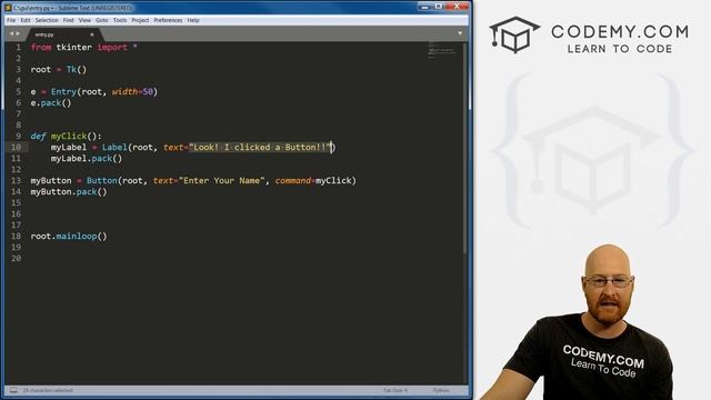 Creating Input Fields With TKinter - Python Tkinter GUI Tutorial #4 смотреть онлайн
