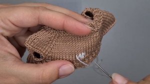 Вышивка по петлям на вязаных изделиях. Вышиваем сердечко.