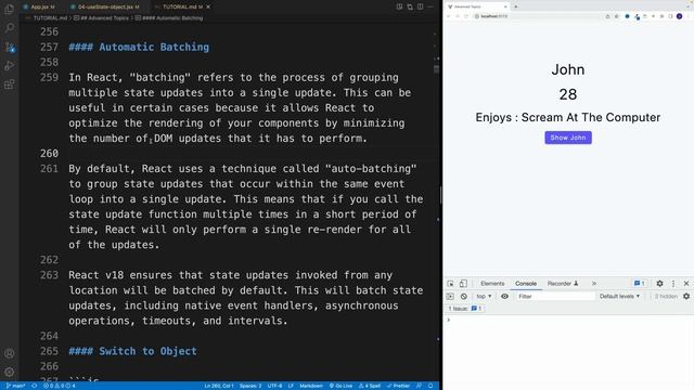 React 18 Tutorial - Auto Batching смотреть онлайн