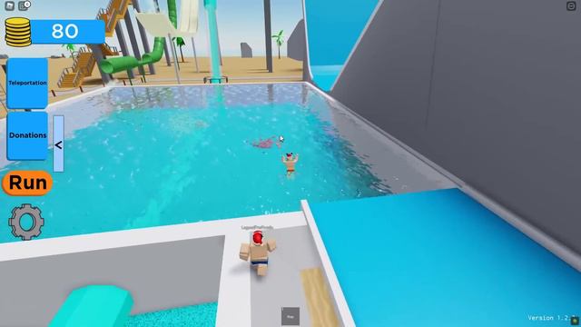 Çılgın Su Parkında Yarıştık!! - Panda ile Roblox Aqualiana Water park смотреть онлайн
