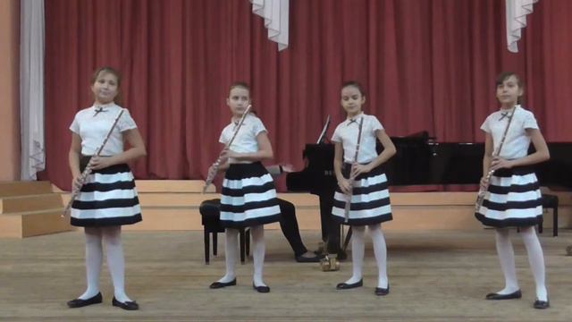Квартет флейт. Учащиеся МБУ ДО ДМШ № 4 г. Тольятти. Преподаватель Кротова Е.В. смотреть онлайн