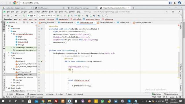 PART 7 HOW TO FETCH DATA FROM MYSQL USING ANDROID STUDIO USING VOLLEY WITH JSON смотреть онлайн