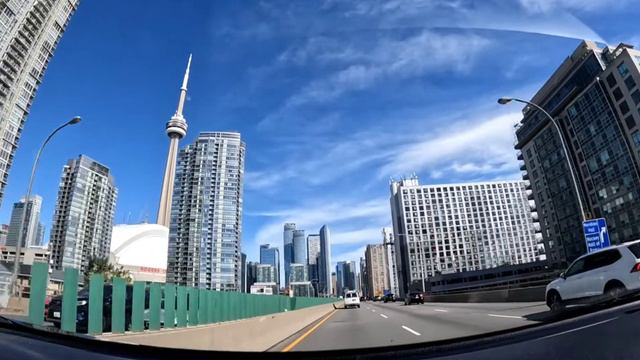 Scenic Drives: Toronto, Ontario | City Skyline Views + Gardiner Expressway + CN Tower