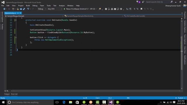 Working with Raygun Crash Reporting in Xamarin Android Application смотреть онлайн
