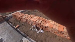 Раскладка кирпича, под плиты перекрытия.