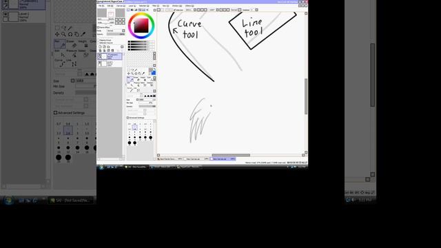 How to do straight lines on easy paint tool SAI смотреть онлайн