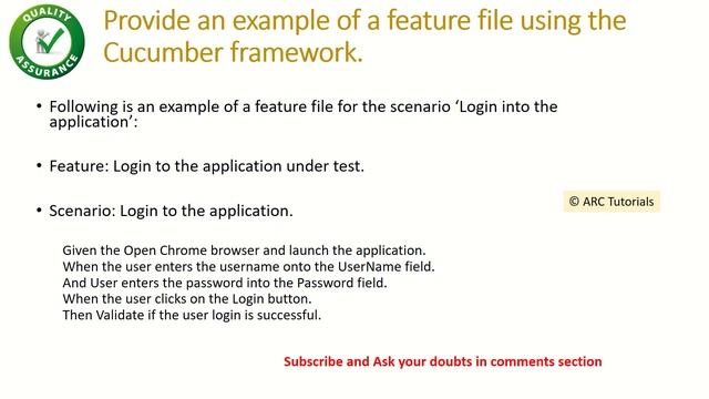 Cucumber Testing Framework Interview Questions and Answers - Part 1 | ARC Tutorials смотреть онлайн
