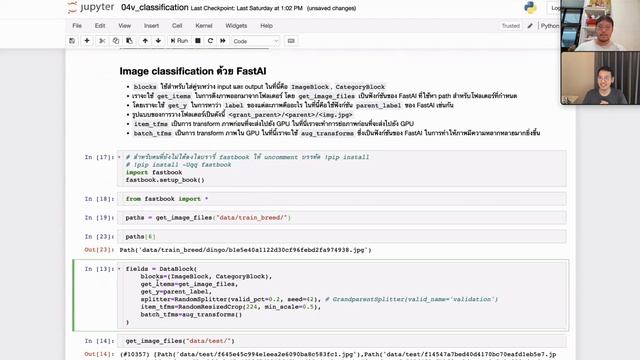 บทที่ 4v (2/4) - การใช้ไลบรารี่ FastAI สำหรับแบ่งประเภทภาพ смотреть онлайн