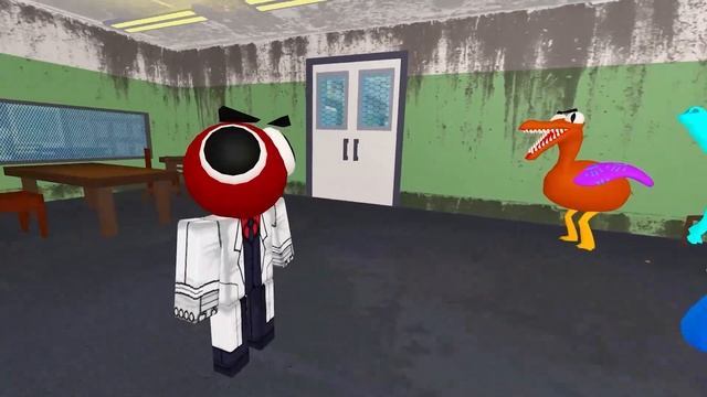 Red ruined the appearance of all Rainbow Friends and Garten of Banban (Roblox Cartoon Animation) смотреть онлайн