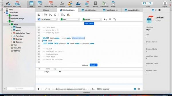 PostgreSQL + PostGIS. Basics